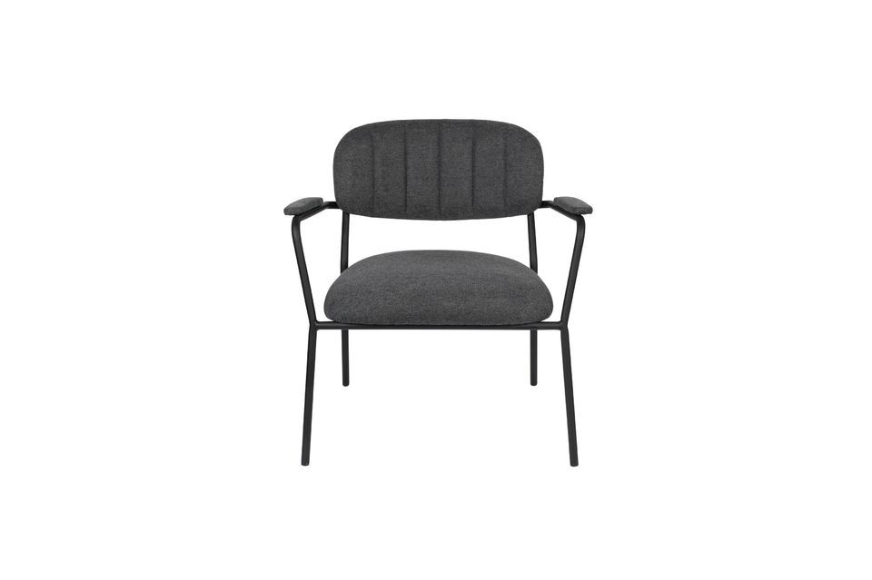Lounge fauteuil Jolien donkergrijs - 6