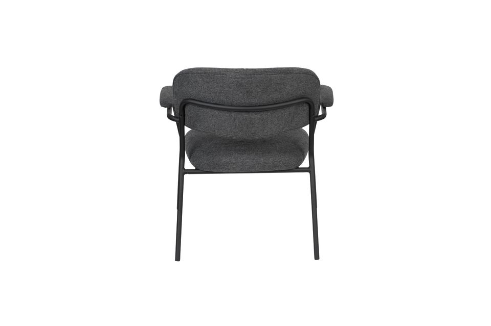 Lounge fauteuil Jolien donkergrijs - 9