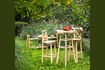Miniatuur Luar beige teak eettafel 5