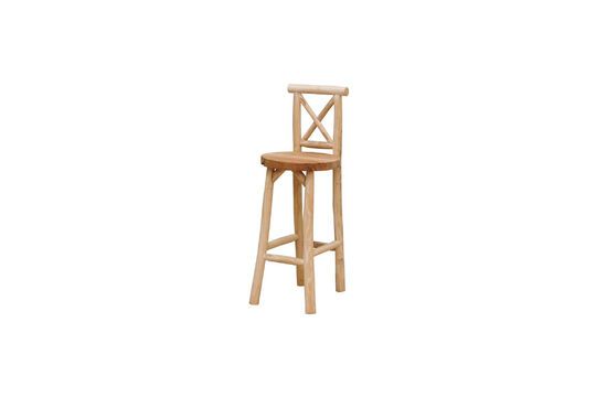 Luar beige teakhouten barstoel Productfoto