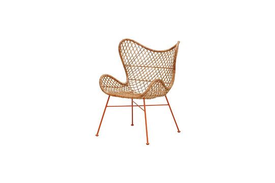 Mandarijn beige rotan fauteuil