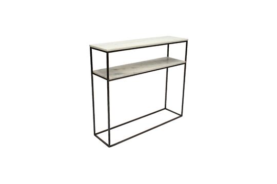 Mantelachtige smalle console in marmer en metaal Productfoto