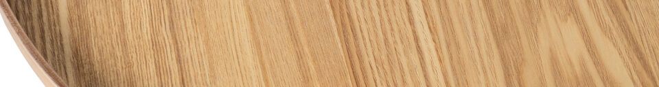 Benadrukte materialen Mesa beige houten bijzettafel