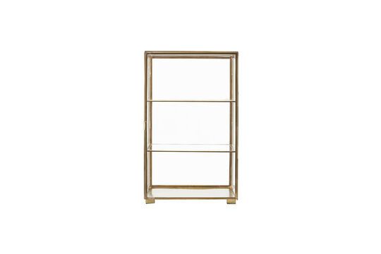 Messing en koper vitrine Glas Productfoto