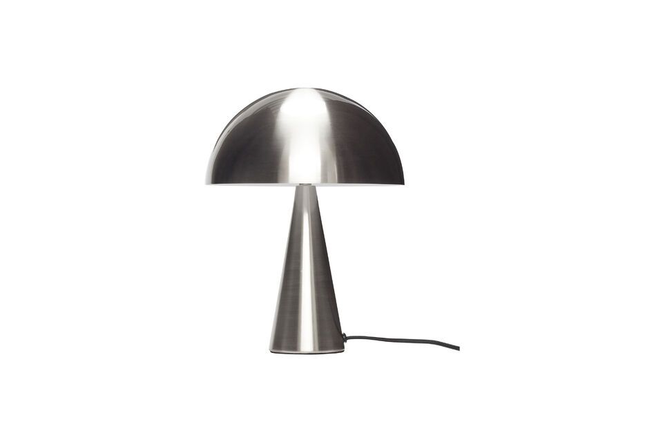 Metalen tafellamp Mush nikkel Hübsch