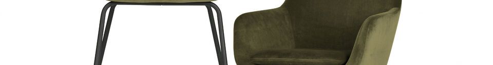 Benadrukte materialen Mood groen fluwelen stoel