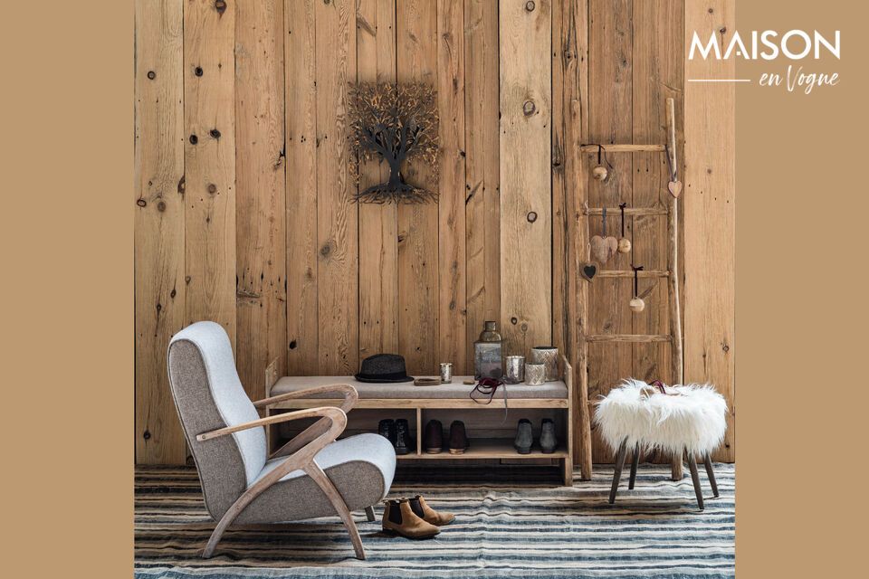 Robuuste elegantie en comfort in taupe eik.