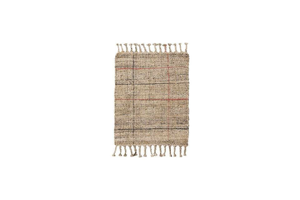 Multicoloured jute vloerkleed 90x60 cm Atur House Doctor