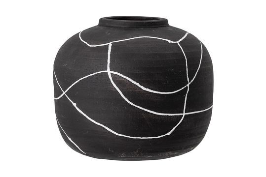 Niza zwarte terracotta vaas voor decoratie Productfoto