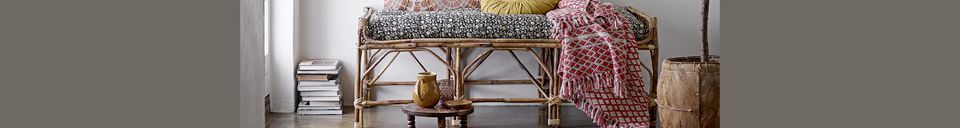 Benadrukte materialen Noilhan plaid in rood gerecycled katoen