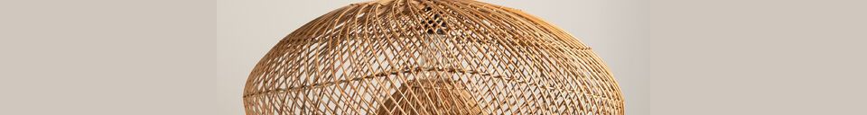 Benadrukte materialen Nuvola beige rotan hanglamp