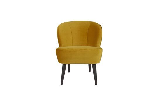 Oker fluwelen fauteuil Sara Productfoto