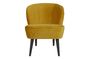 Miniatuur Oker fluwelen fauteuil Sara Productfoto
