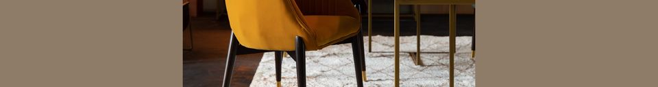 Benadrukte materialen Okerfluwelen Dolly-fauteuil