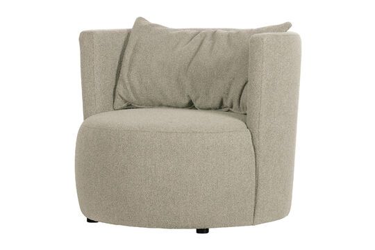 Ontdek de beige stoffen fauteuil Productfoto