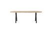 Miniatuur Ovale tafel 220x90 in beige massief eiken met vierkante poten Tablo 1