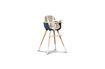 Miniatuur OVO blauwe hoge stoel met beige zitting 6