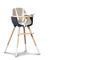 Miniatuur OVO blauwe hoge stoel met beige zitting Productfoto