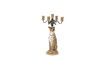 Miniatuur Panter beige kandelaar van hars 4