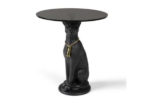 Panther bijzettafel van hars zwart