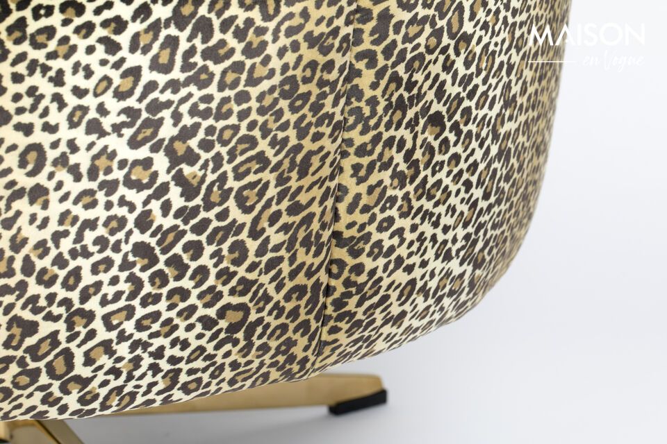 Panther lounge fauteuil in veelkleurige stof - 11