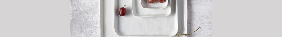 Benadrukte materialen Platte witte porseleinen schaal D27