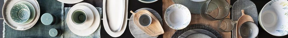 Benadrukte materialen Porcelino witte dessertbord