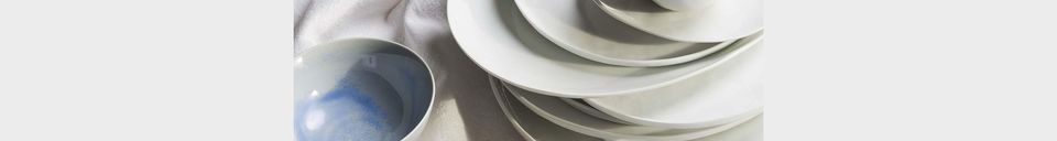Benadrukte materialen Porcelino witte dessertbord