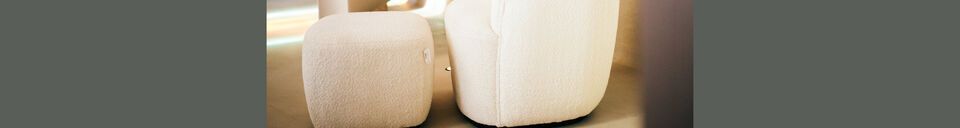 Benadrukte materialen Porterville witte krulstoel
