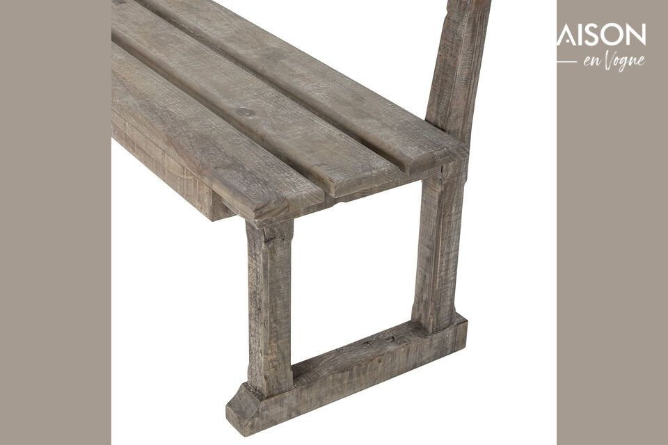 Portland beige bank van gerecycled grenen - 7