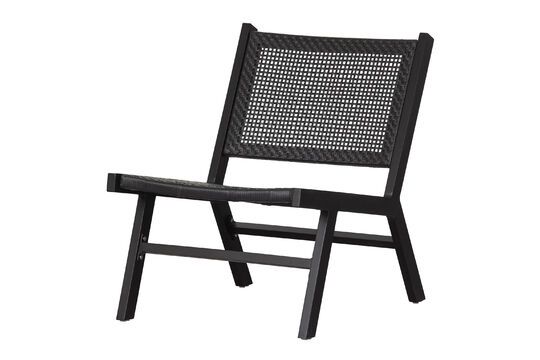 Puk zwart aluminium fauteuil Productfoto