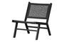 Miniatuur Puk zwart aluminium fauteuil Productfoto