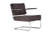 Miniatuur Rib Lounge Chair grijs met armleuningen 1