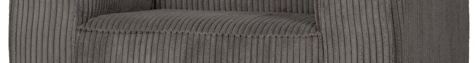Benadrukte materialen Ribcord fauteuil donkergrijs Bean