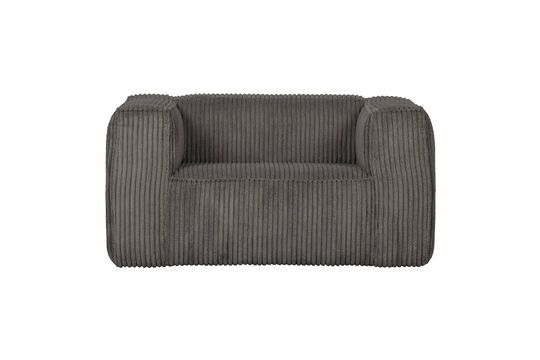 Ribcord fauteuil donkergrijs Bean Productfoto