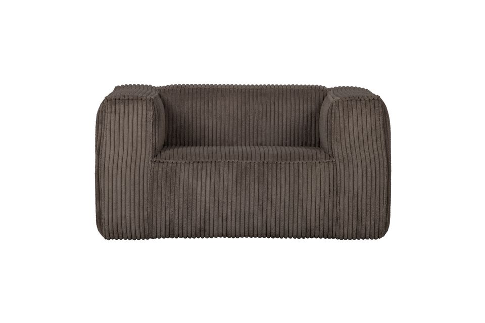 Ribcord fauteuil taupe Bean Woood
