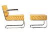 Miniatuur Ridge Rib Yellow Lounge Chair met armleuningen 2