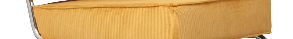 Benadrukte materialen Ridge Rib Yellow Lounge Chair met armleuningen