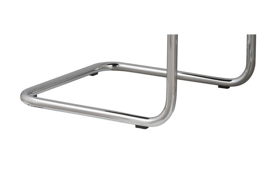 Het slanke en stevige metalen frame voegt een subtiele industriële touch toe