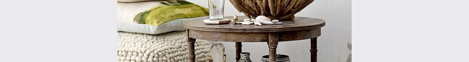 Benadrukte materialen Rioms Beige Pouf