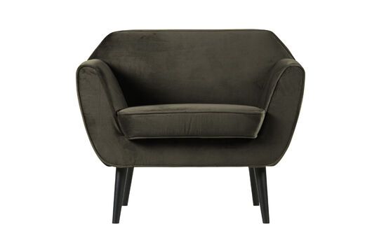 Rocco warm groen fluwelen fauteuil Productfoto