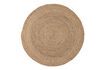 Miniatuur Rond jute stoffen tapijt beige Ross 1