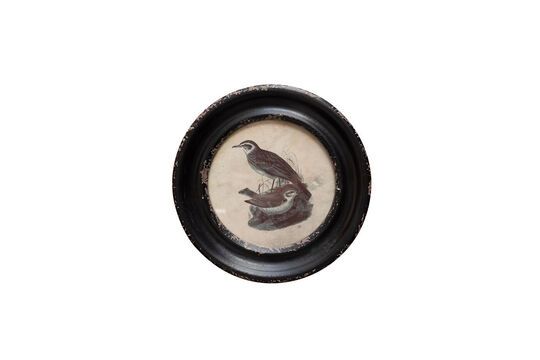 Rond zwart houten frame Bec