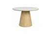 Miniatuur Ronde beige houten eettafel Almira 4