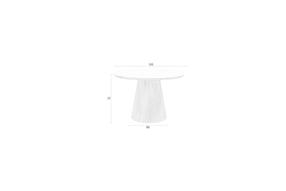 De Almira Beige MDF ronde eettafel is het toonbeeld van ingetogen elegantie