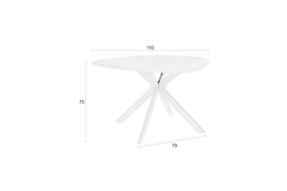 Met zijn royale afmetingen van 110 cm in diameter biedt het de perfecte ruimte voor het delen van