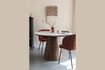 Miniatuur Ronde bruine houten eettafel Almira 2