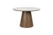Miniatuur Ronde bruine houten eettafel Almira 1
