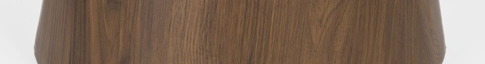 Benadrukte materialen Ronde bruine houten eettafel Almira