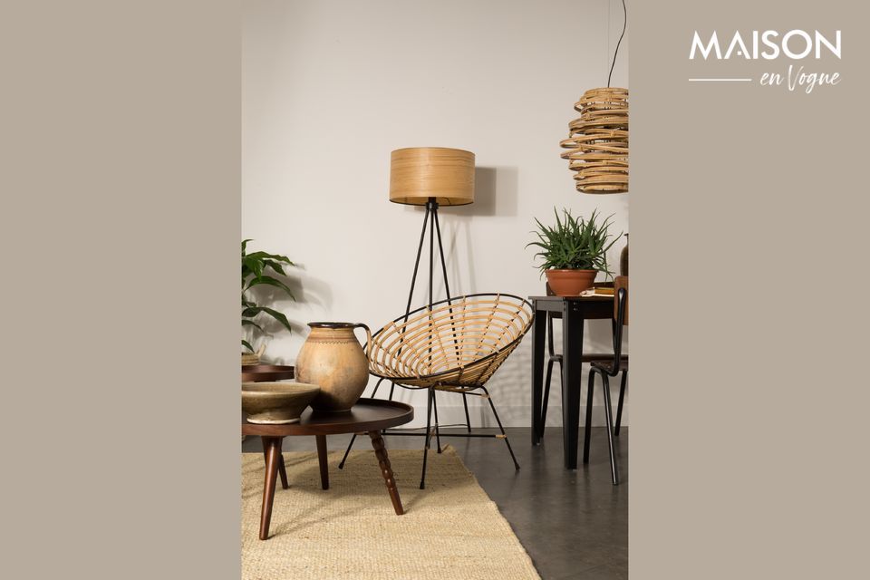 Ronde Kubu rotan stoel Dutch Bone